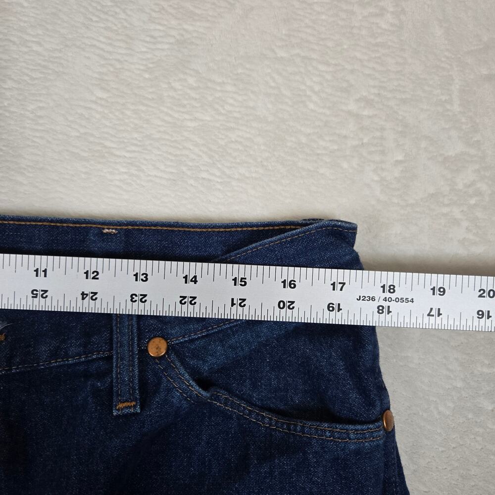 VTG Wrangle Jeans 36x36 Mens Dark Wash Denim Pants Straight Leg 0741 - Picture 7 of 10